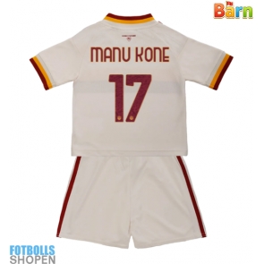Billiga AS Roma Manu Kone #17 Bortatröja Barn 2026-27 Kortärmad (+ Korta byxor)